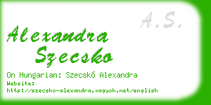 alexandra szecsko business card