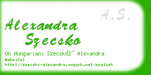 alexandra szecsko business card